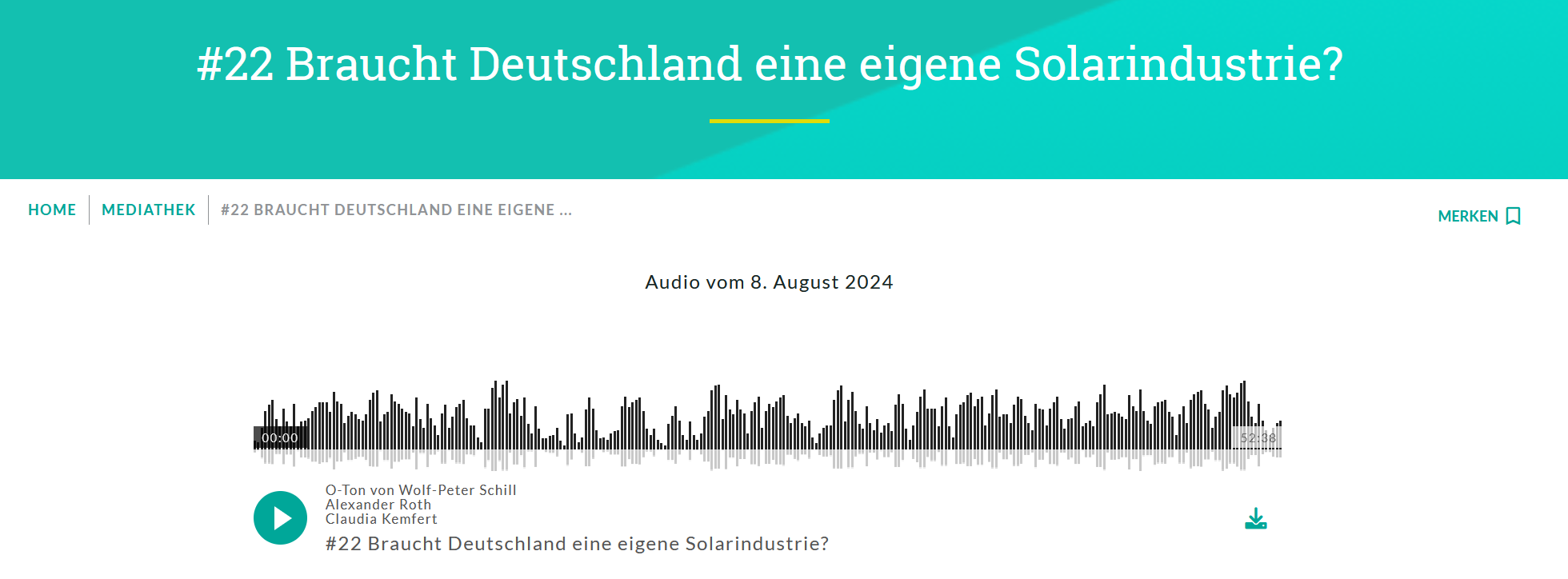 fossilfrei-Podcast Folge 22 „Braucht Deutschland eine eigene Solarindustrie?