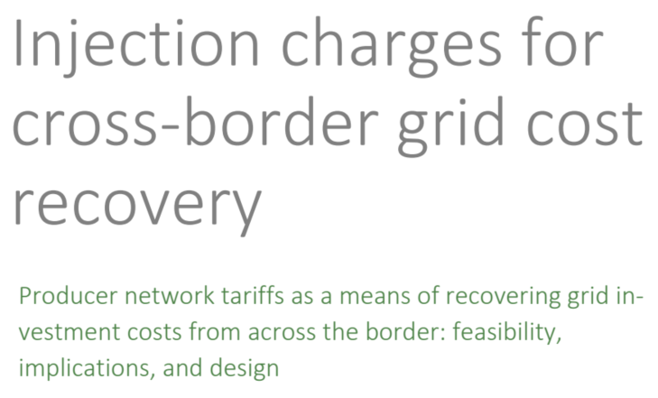 Injection charges for cross-border grid cost recovery