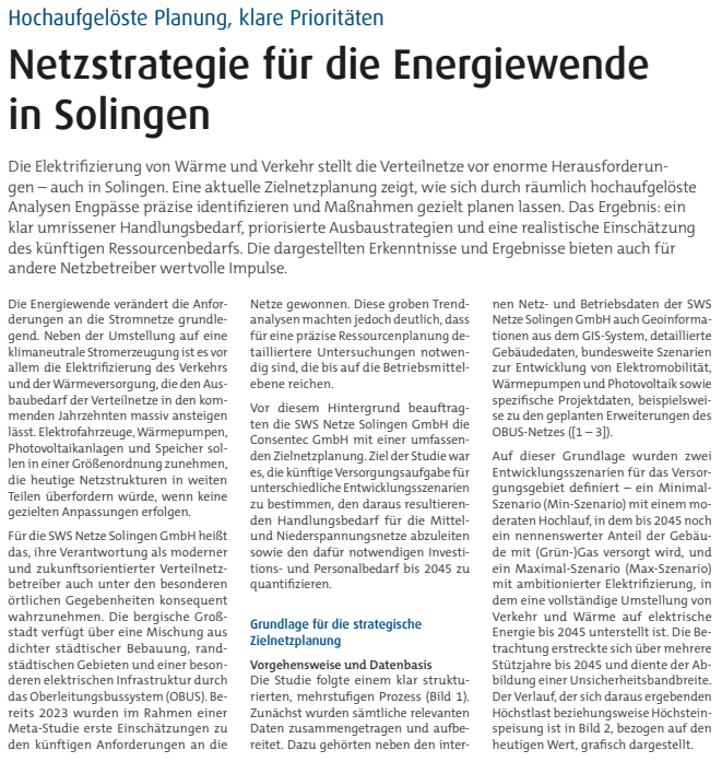 Netzstrategie für die Energiewende in Solingen